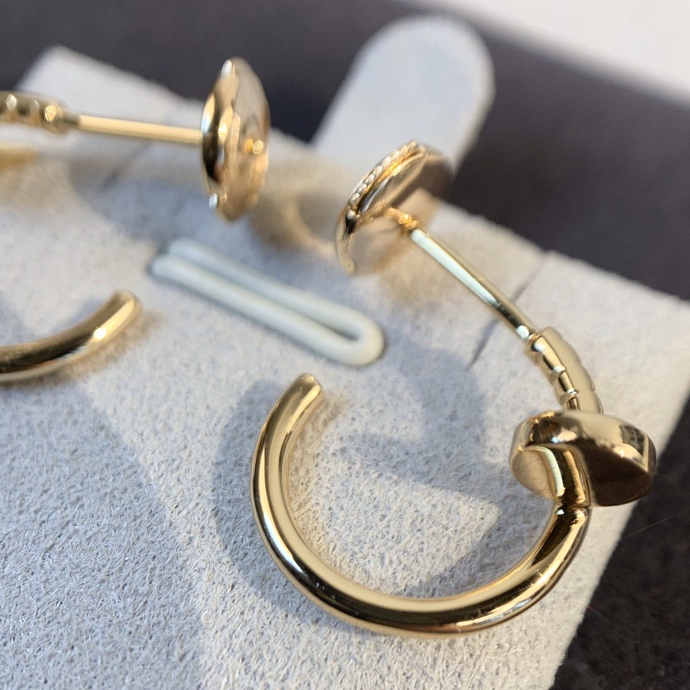 CARTIER JUSTE EARRINGS 1.8MM PINK GOLD