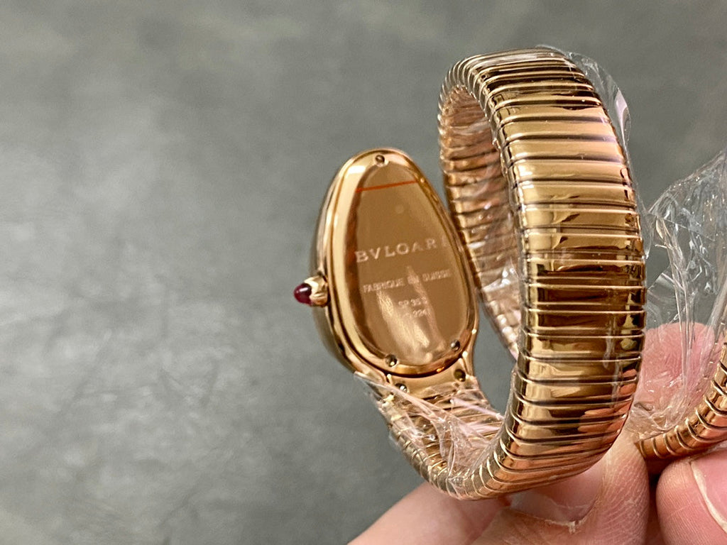 SERPENTI SPIGA PINK GOLD CERAMIC WHITE DIAL