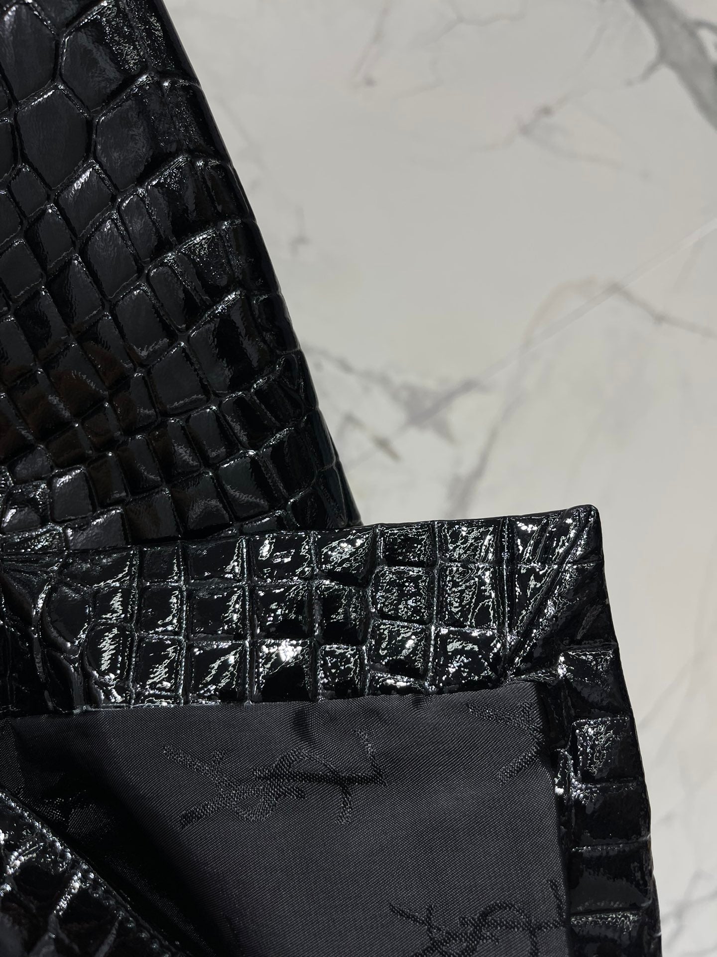 YSL 25S CROC LEATHER SKIRT STYLE 108