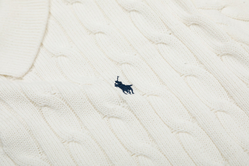 RALPH LAUREN SHORT-SLEEVE POLO KNIT SWEATER STYLE 436