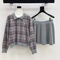 BURBERRY 25S POLO SHIRT AND SKIRT SET 0048